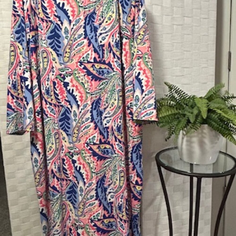 Colorful Paisley Jersey Sheath Dress